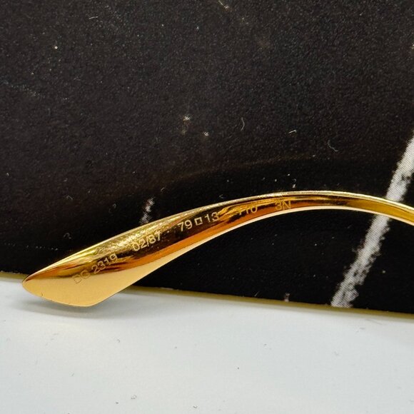 NEW DOLCE&GABBANA DG2319 02/87 GOLD/BLACK SUNGLASSES DG2319 0287 EYEWEAR - Picture 11 of 12